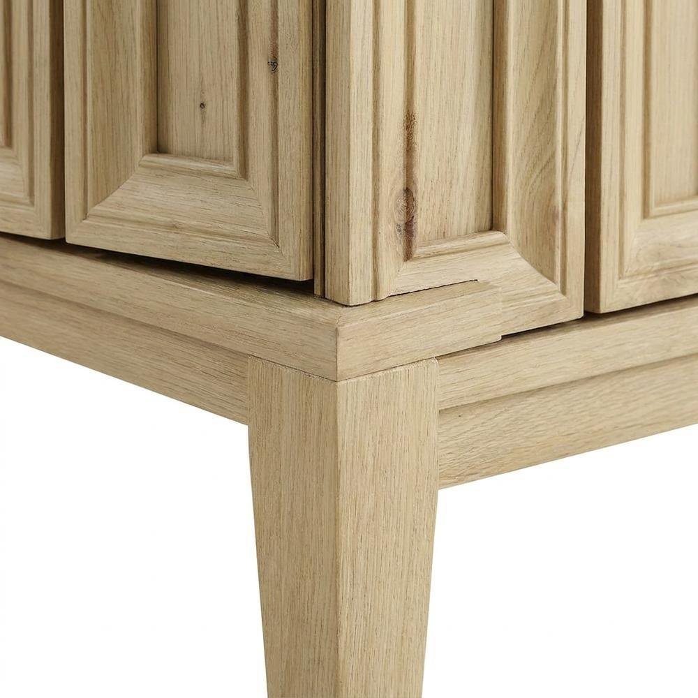 Wooden Sideboard Buffet Cabinet with Storage Credenza for Dining Room, Hickory. Picture 6
