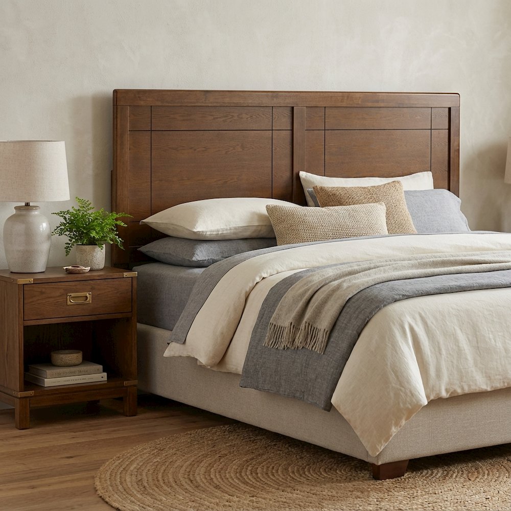 King Wood Headboard with Durable Construction and Timeless Design. Picture 3