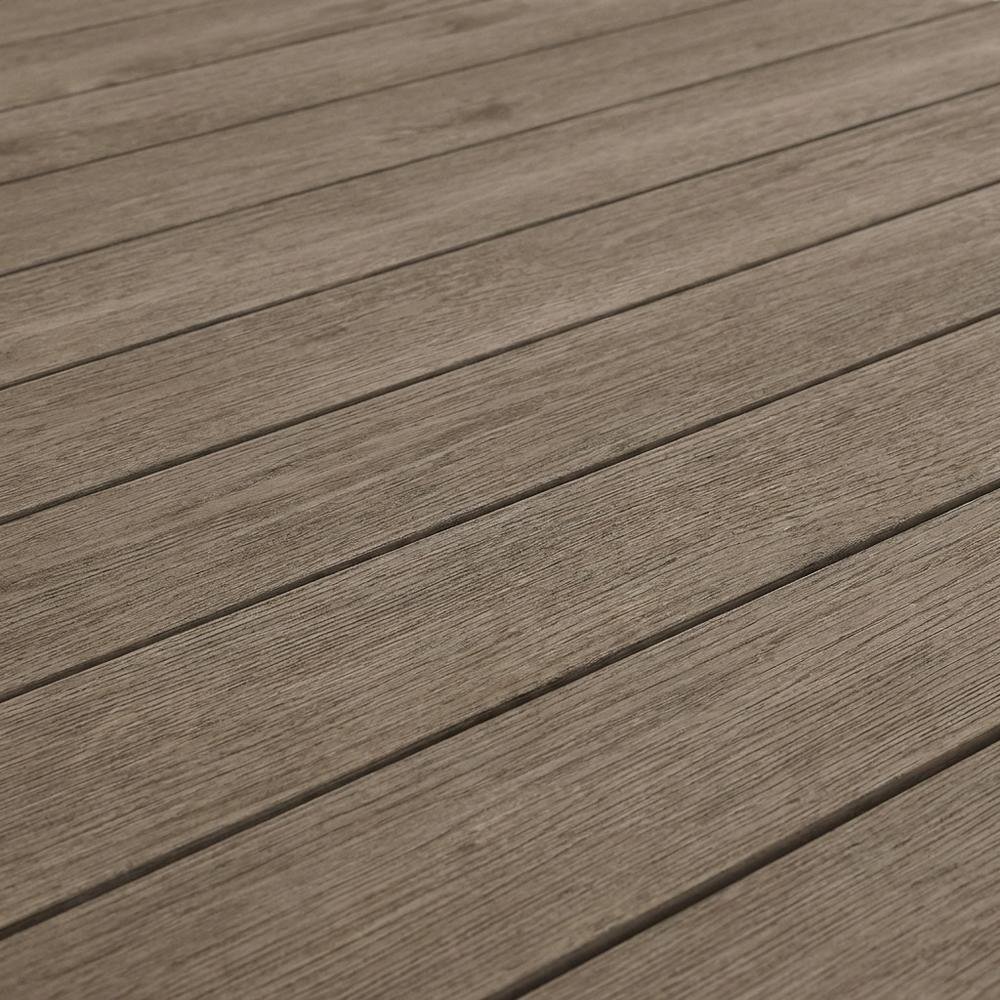 Gray Outdoor Teak Wood Dining Table with Spacious Surface. Picture 5