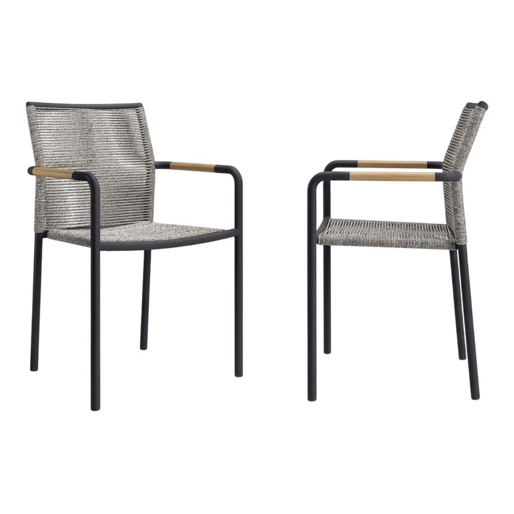 Outdoor Patio Lounge Chairs Set Of 2 With Armrests And Supportive Backrests. Picture 1