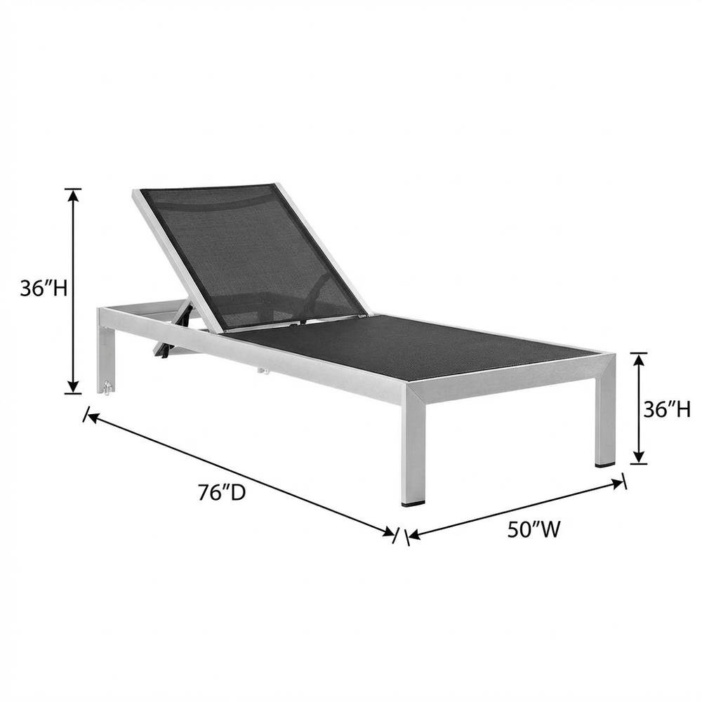 Outdoor Patio Aluminum Chaise Lounge Set Of 2 With Cushioned Seat Comfort. Picture 7