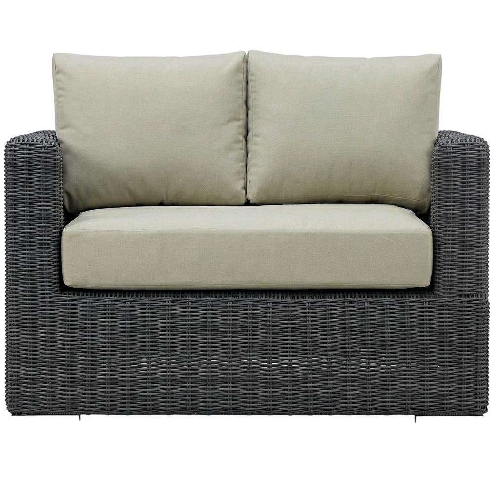 Outdoor Corner Sofa with Cushions and Armrests for Patio Lounge. Picture 4