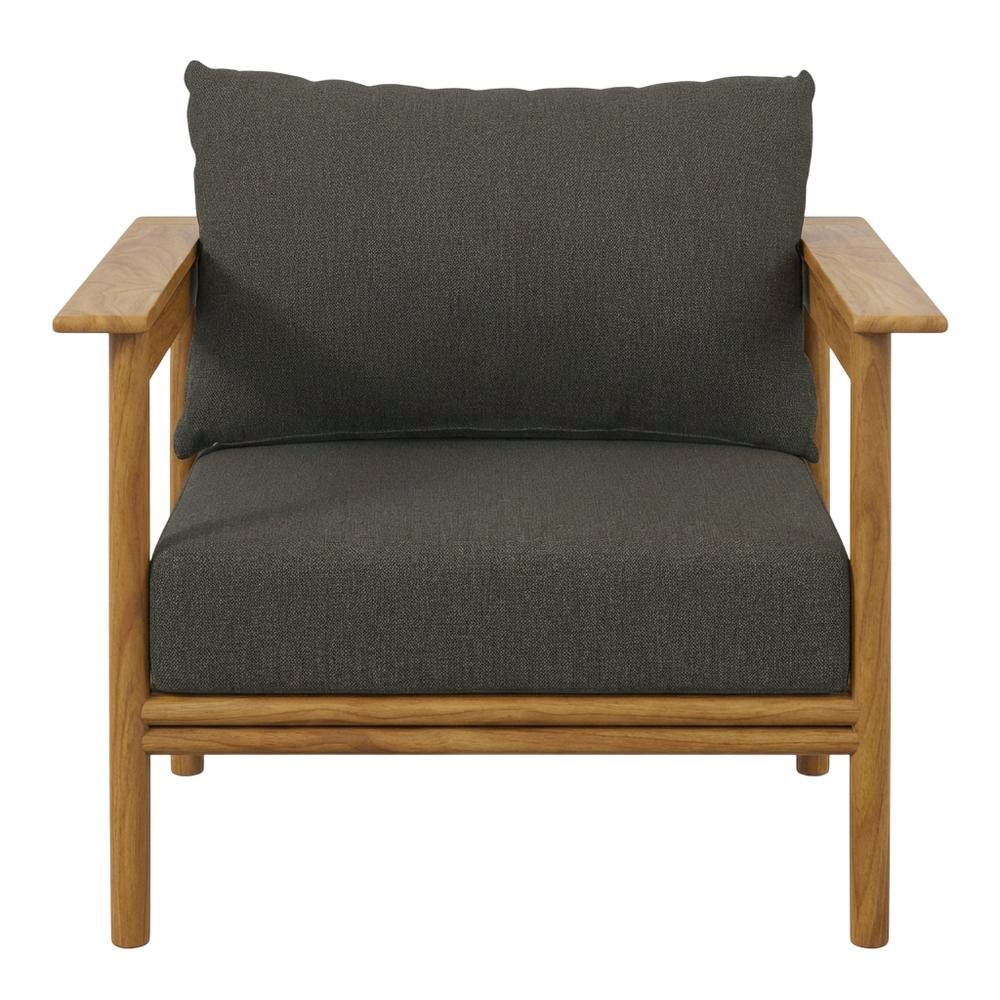 Outdoor Patio Armchair Set Of 2 In Teak Wood For Cozy Outdoor Living. Picture 4