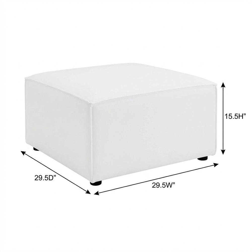 Outdoor Upholstered Sectional Sofa Ottoman for Patio Lounging. Picture 7