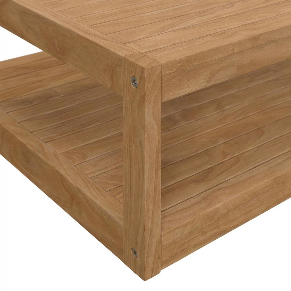 Teak Wood Outdoor Coffee Table With Sturdy Construction And Elegant Design. Picture 6