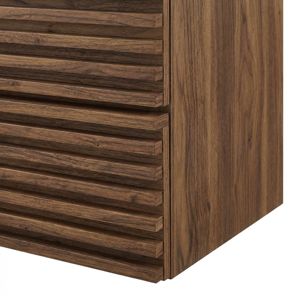 Walnut Black 62-Inch Wall-Mount Double Sink Bathroom Vanity. Picture 6