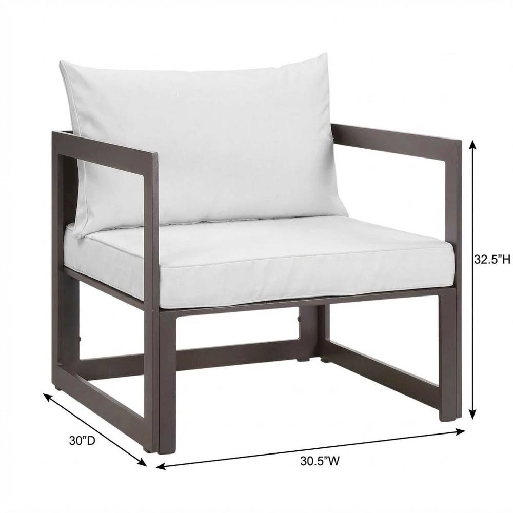 Outdoor Patio Armchair With Cushioned Seat For Comfortable Lounge. Picture 7