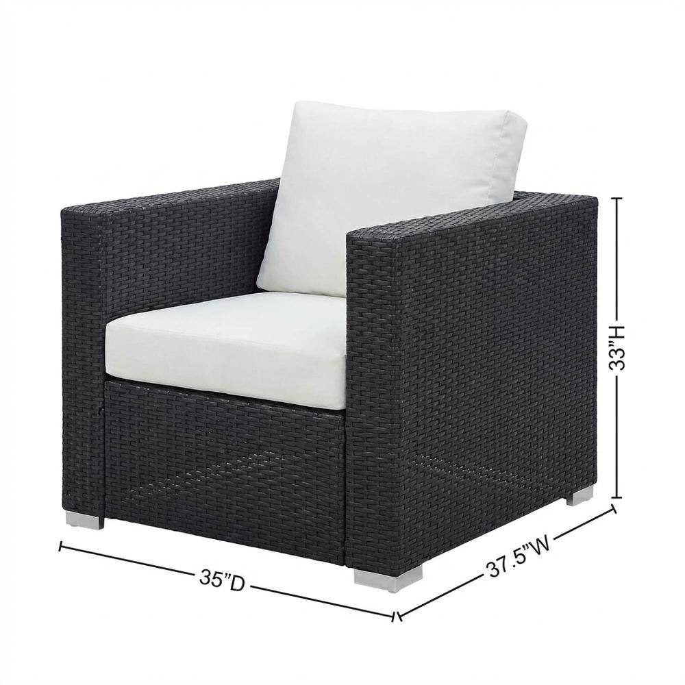 Outdoor Patio Armchair With Weather-Resistant Finish And Comfortable Cushions. Picture 7