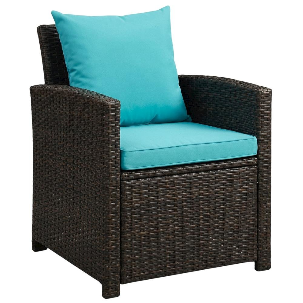 Outdoor Wicker Rattan Dining Armchair Set Of 4 With Armrests. Picture 2