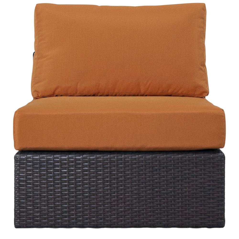 Outdoor Patio Armless Lounge Chair With Cushioned Back, Seat For Outdoor. Picture 4