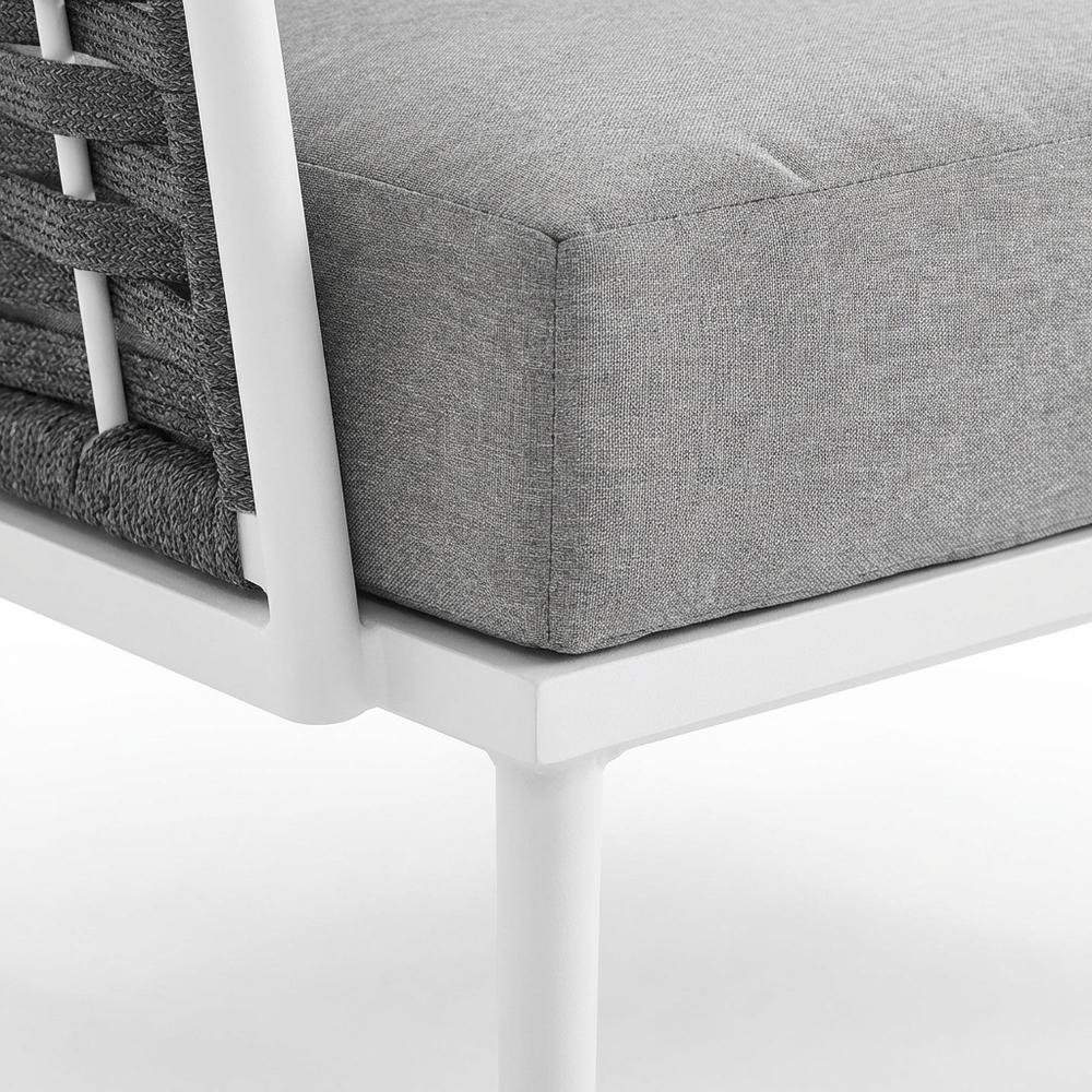 Outdoor Aluminum Lounge Chair With Right-Facing Armrest For Patio Relaxation. Picture 6