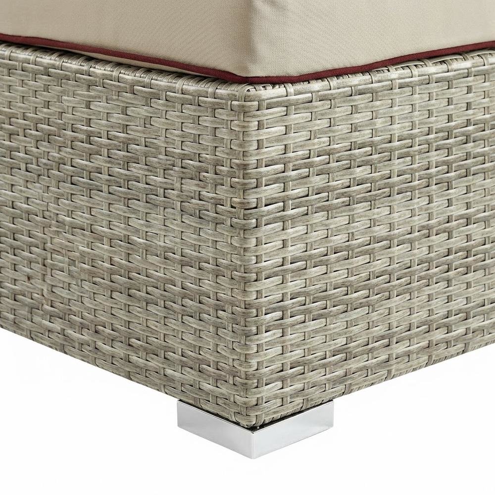 Outdoor Patio Armless Lounge Chair With Cushioned Seat And Durable Construction. Picture 6