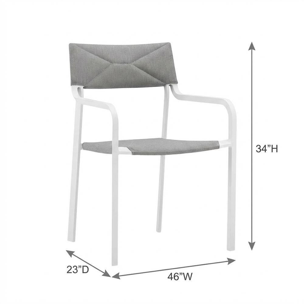 Aluminum Armchair Set Of 2 For Outdoor Lounge Spaces With Stackable Design. Picture 7