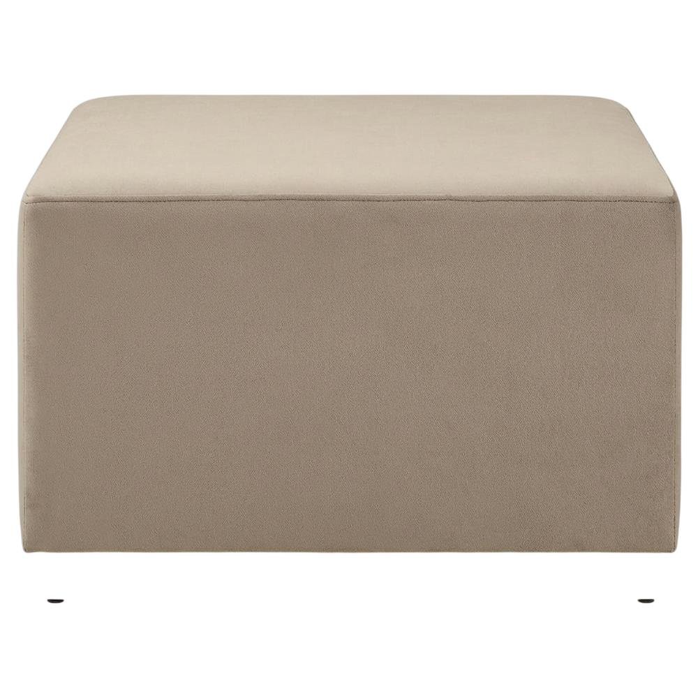 Square Performance Velvet Ottoman With Plush Upholstery And Versatile Design. Picture 4