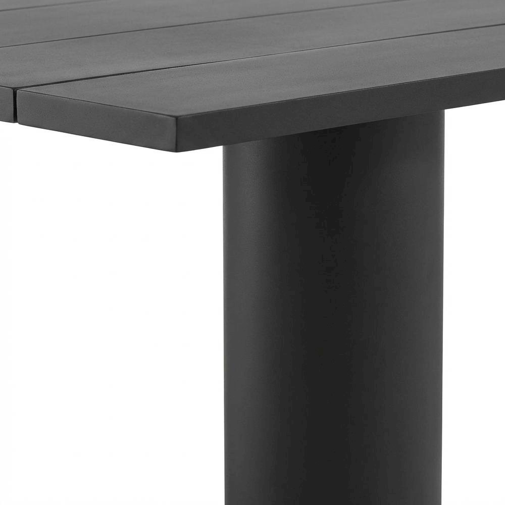 Outdoor Patio Dining Table, Aluminum Top, Rectangular Design, Outdoor Use. Picture 6