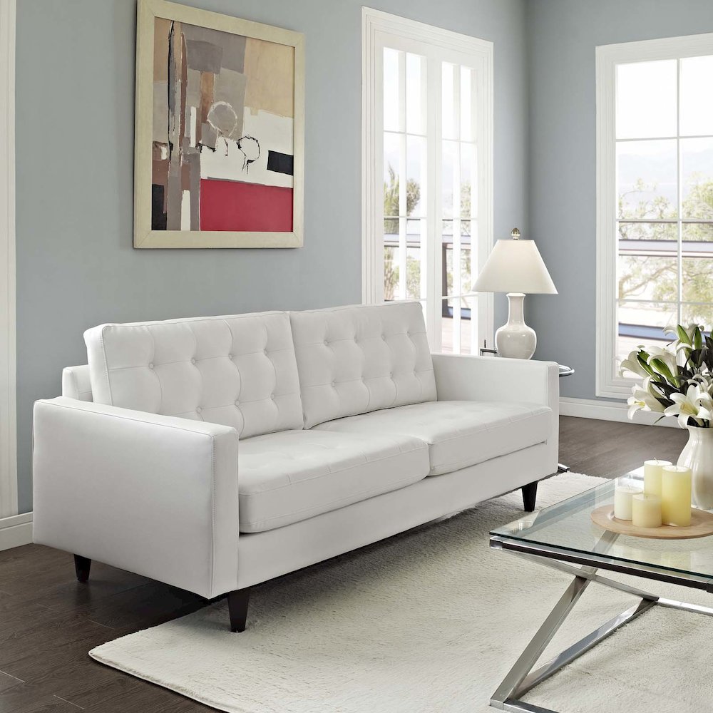 Empress Bonded Leather Sofa. Picture 4