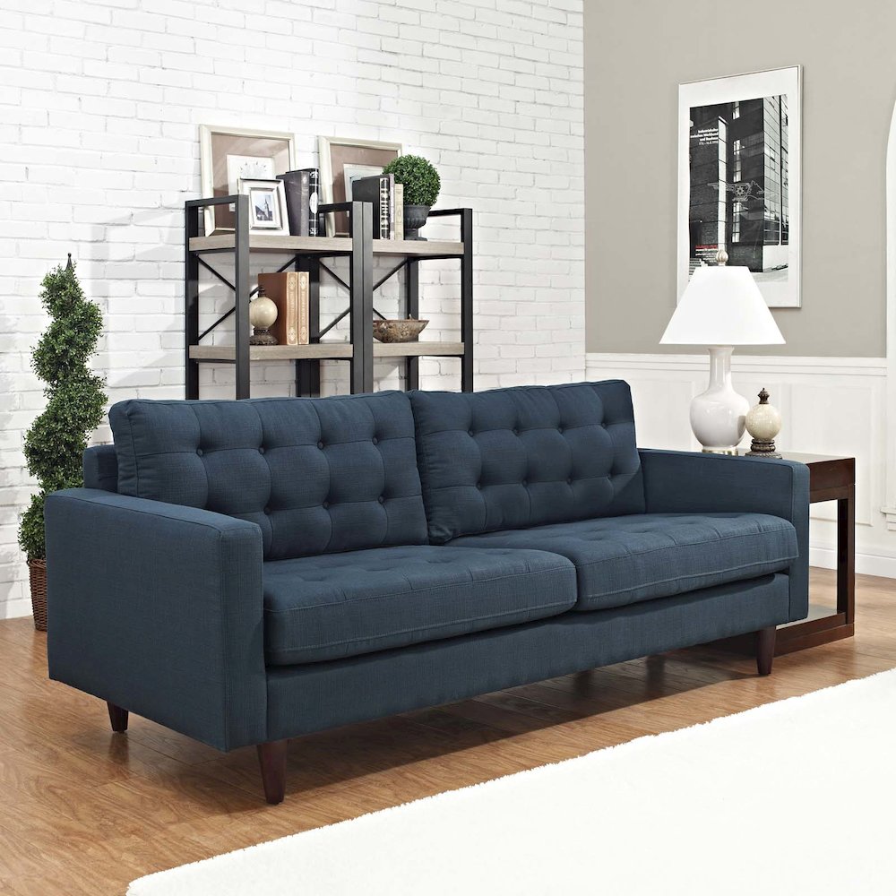 Empress Upholstered Fabric Sofa. Picture 4