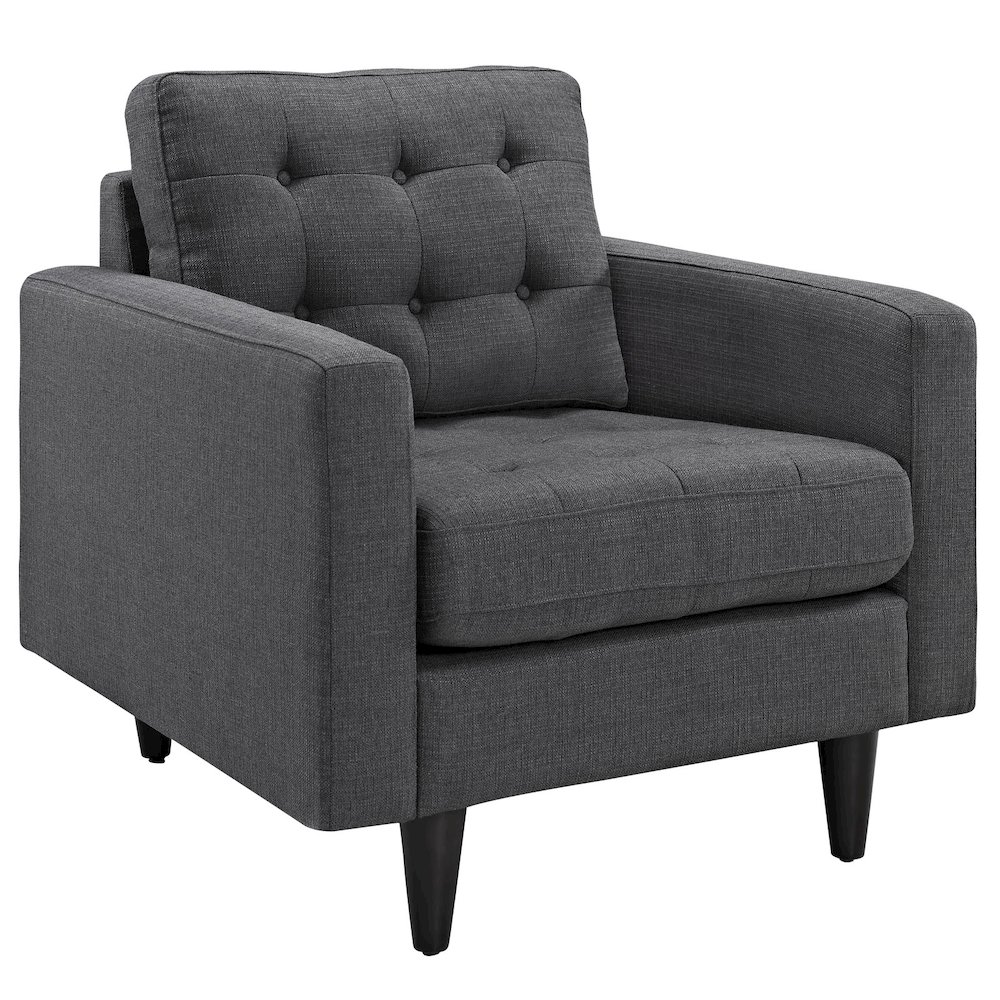 Empress Upholstered Fabric Armchair. Picture 1