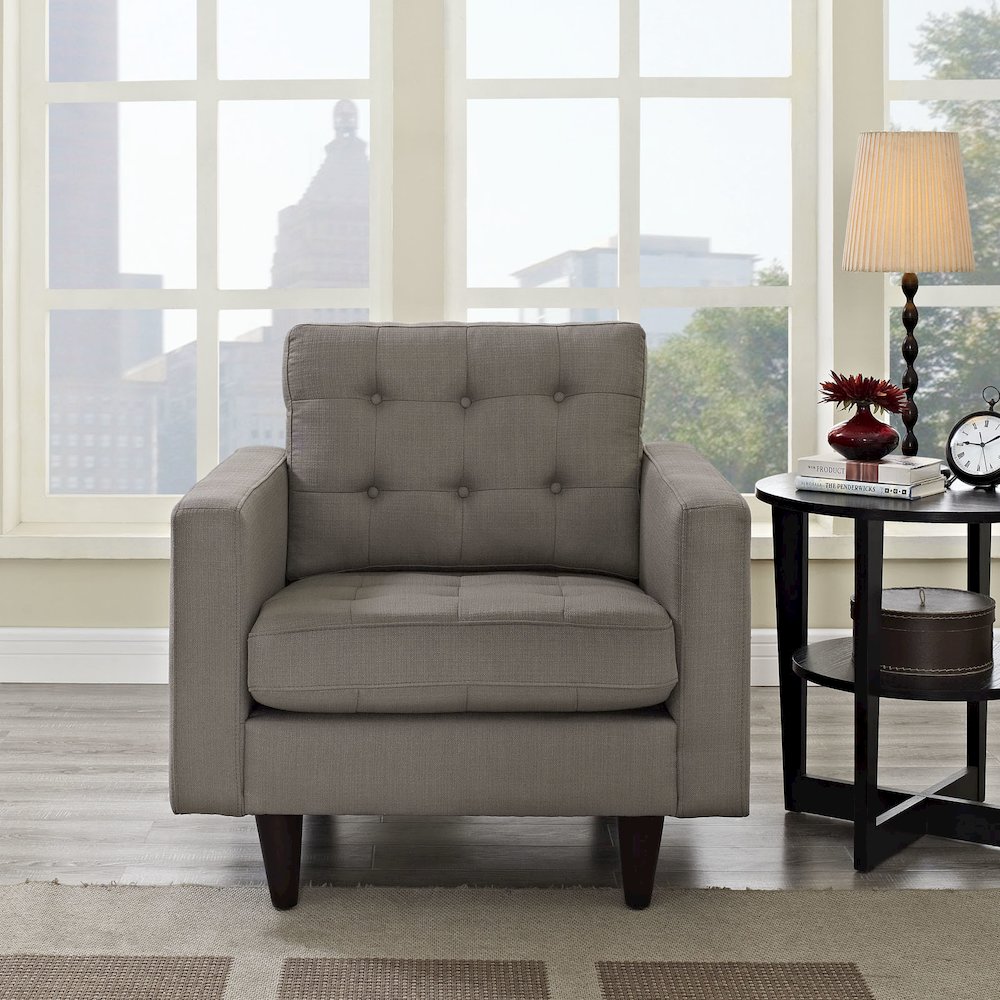 Empress Upholstered Fabric Armchair. Picture 5