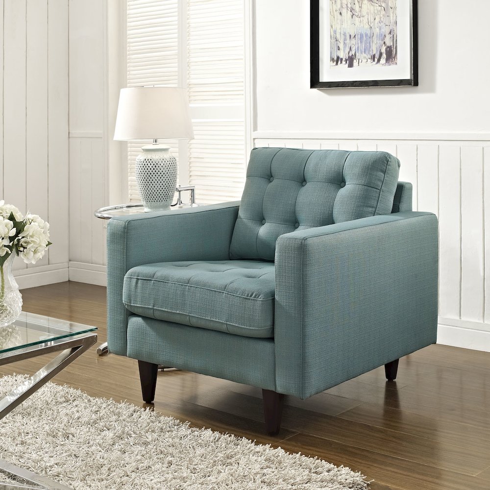Empress Upholstered Fabric Armchair. Picture 5