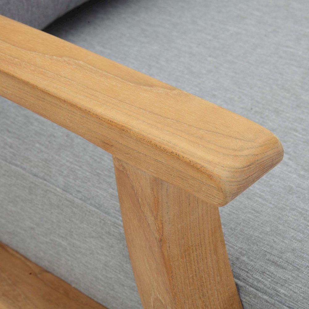 Marina Outdoor Patio Teak Armchair. Picture 7