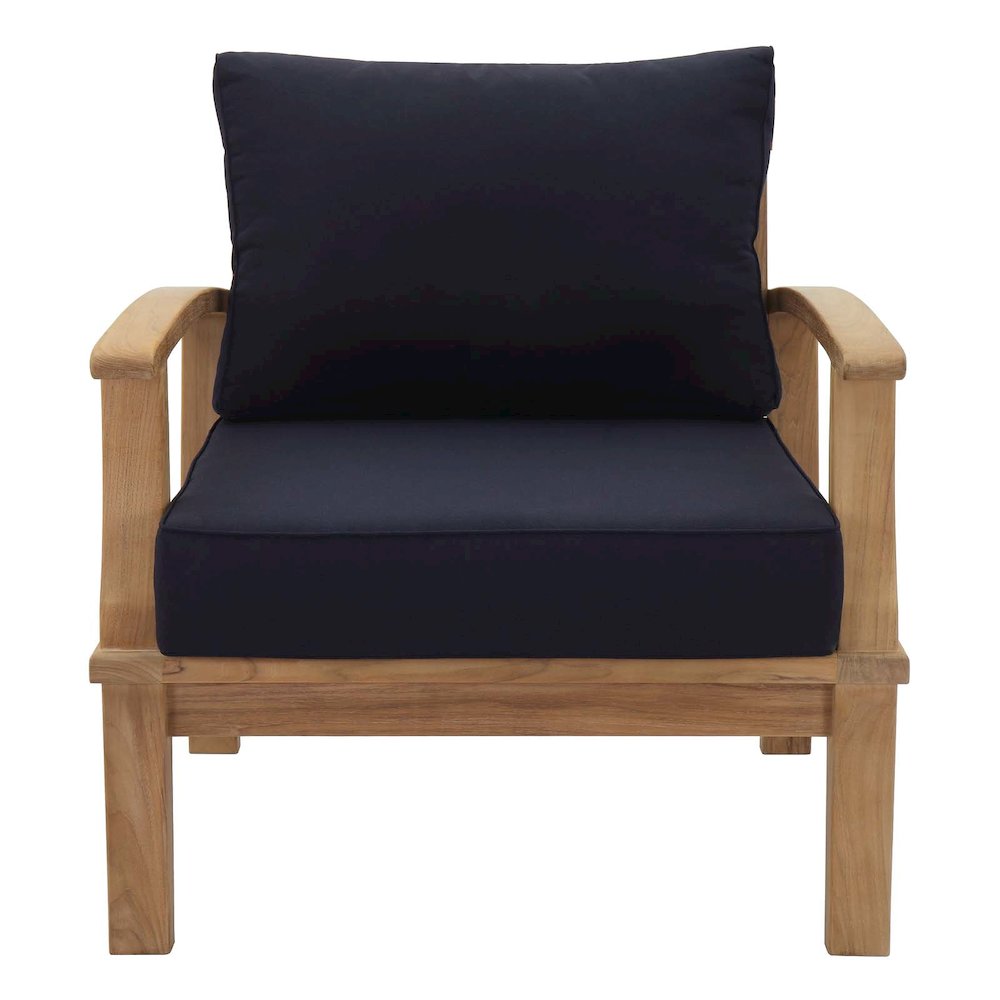 Marina Outdoor Patio Teak Armchair. Picture 4