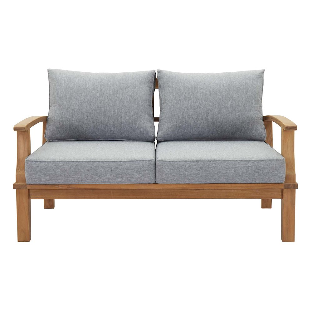 Marina Outdoor Patio Teak Loveseat. Picture 3