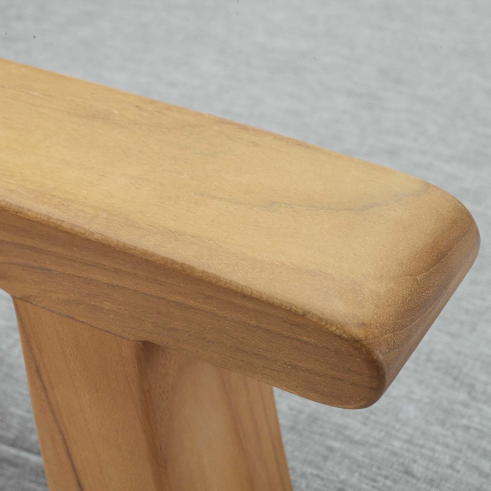 Marina Outdoor Patio Teak Loveseat. Picture 6