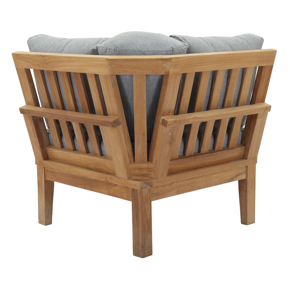 Marina Outdoor Patio Teak Corner Sofa. Picture 3