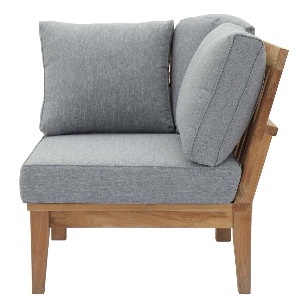 Marina Outdoor Patio Teak Corner Sofa. Picture 4