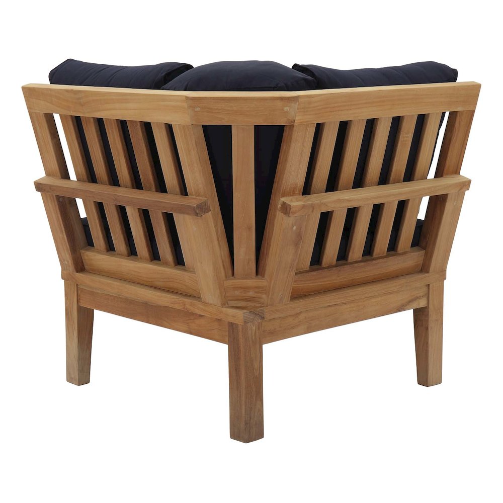 Marina Outdoor Patio Teak Corner Sofa. Picture 3