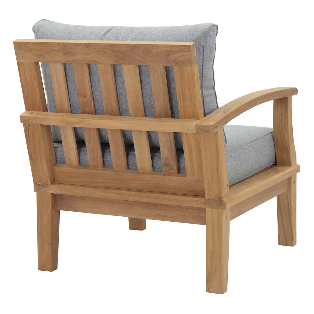 Marina Outdoor Patio Teak Left-Facing Sofa. Picture 3