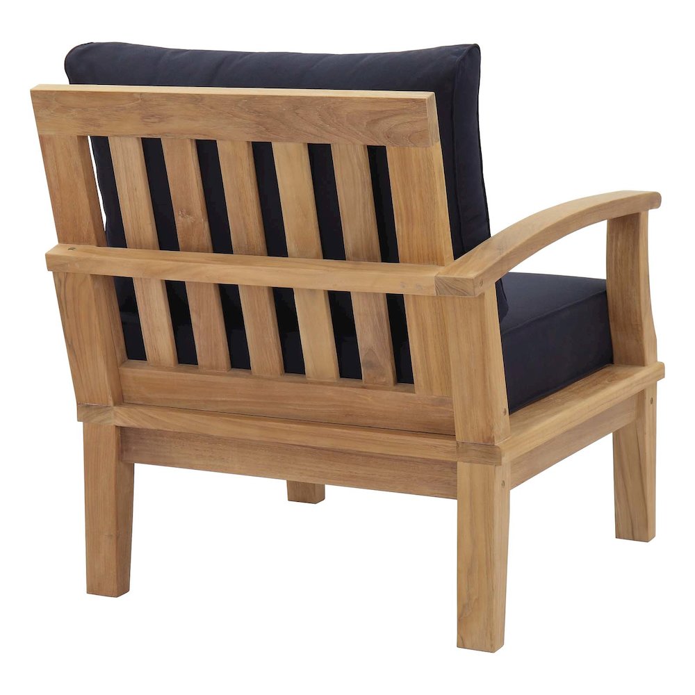 Marina Outdoor Patio Teak Left-Facing Sofa. Picture 3