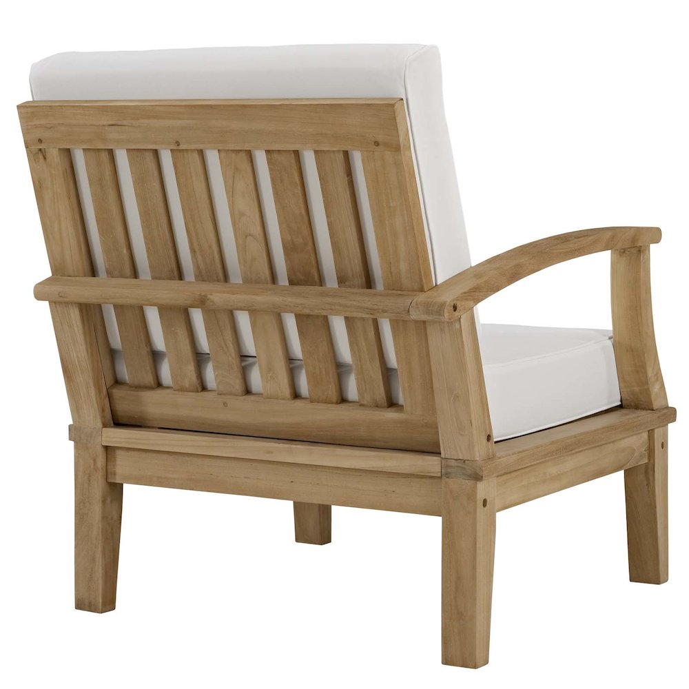 Marina Outdoor Patio Teak Left-Facing Sofa. Picture 3