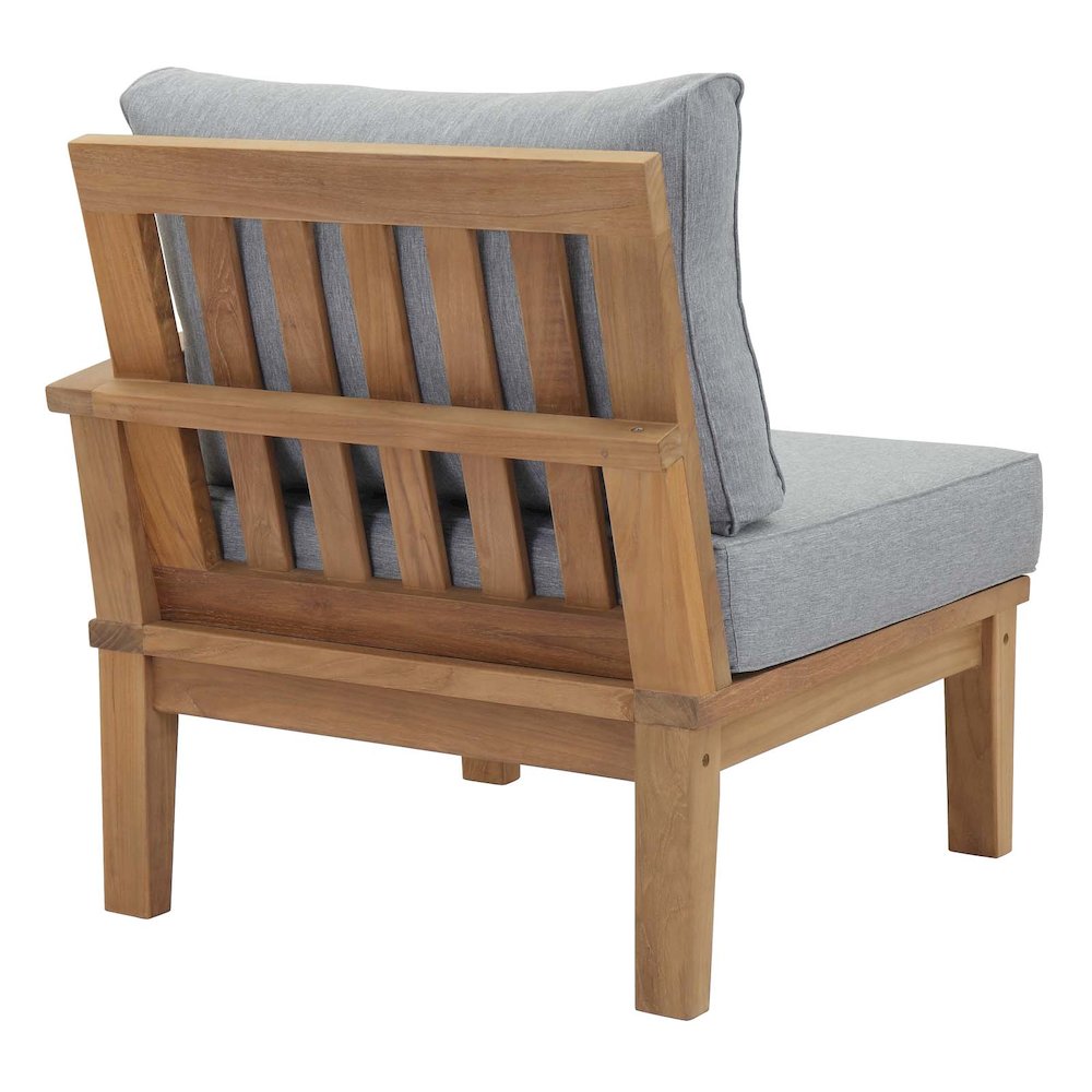 Marina Outdoor Patio Teak Right-Facing Sofa. Picture 3