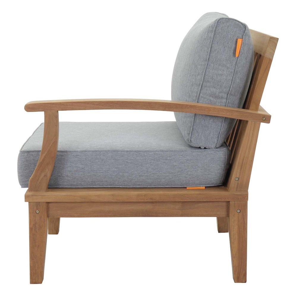 Marina Outdoor Patio Teak Right-Facing Sofa. Picture 4