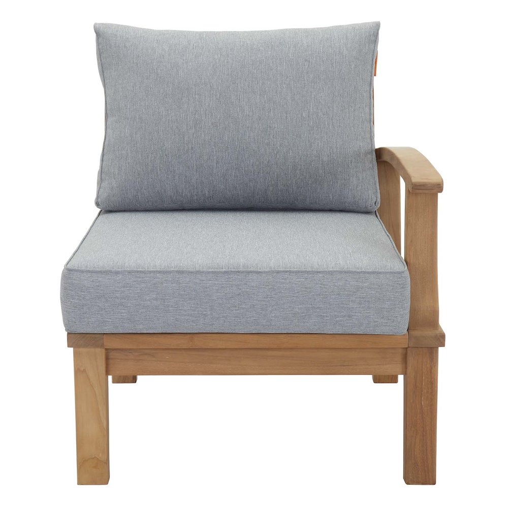 Marina Outdoor Patio Teak Right-Facing Sofa. Picture 5