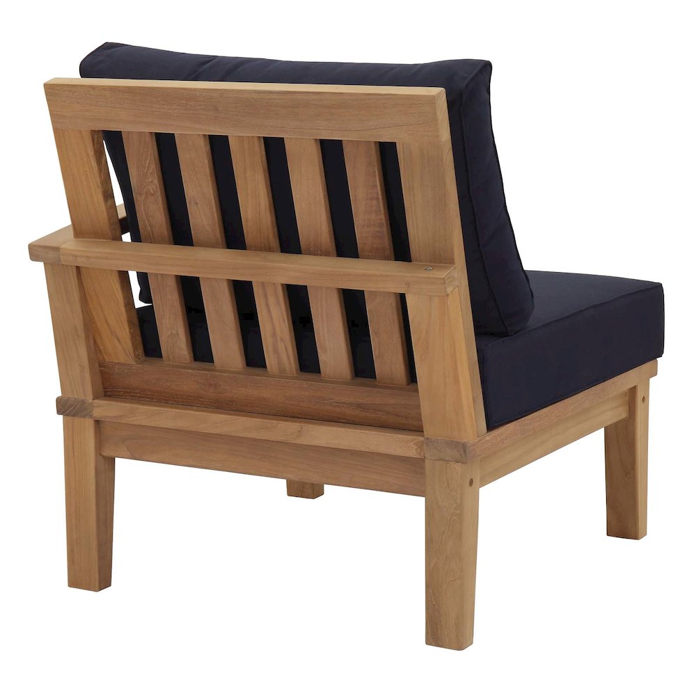 Marina Outdoor Patio Teak Right-Facing Sofa. Picture 3