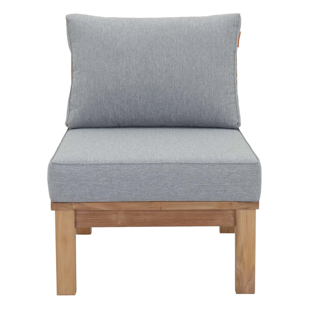 Marina Armless Outdoor Patio Teak Sofa. Picture 4