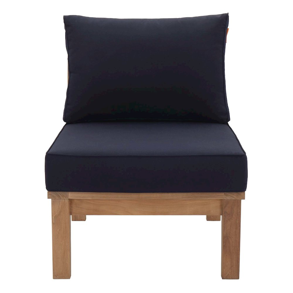 Marina Armless Outdoor Patio Teak Sofa. Picture 4