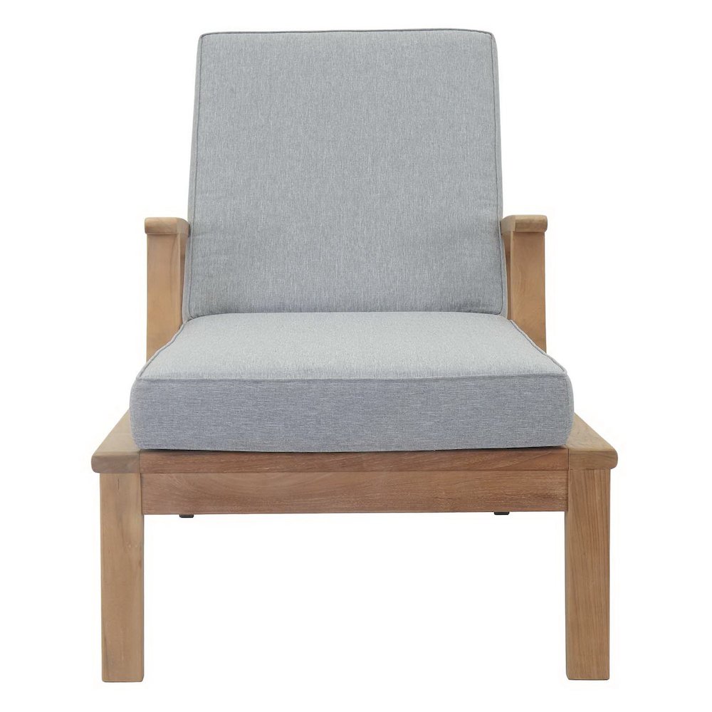 Marina Outdoor Patio Teak Single Chaise. Picture 4