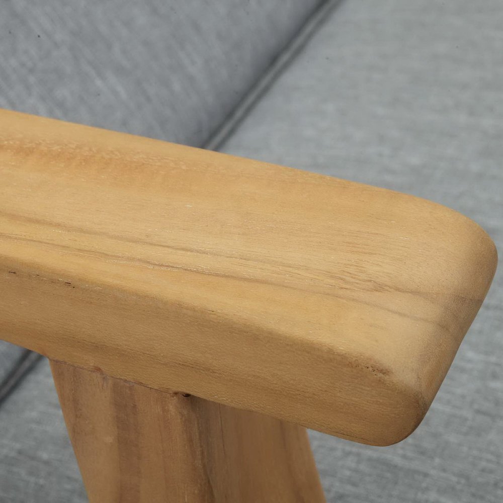 Marina Outdoor Patio Teak Single Chaise. Picture 7