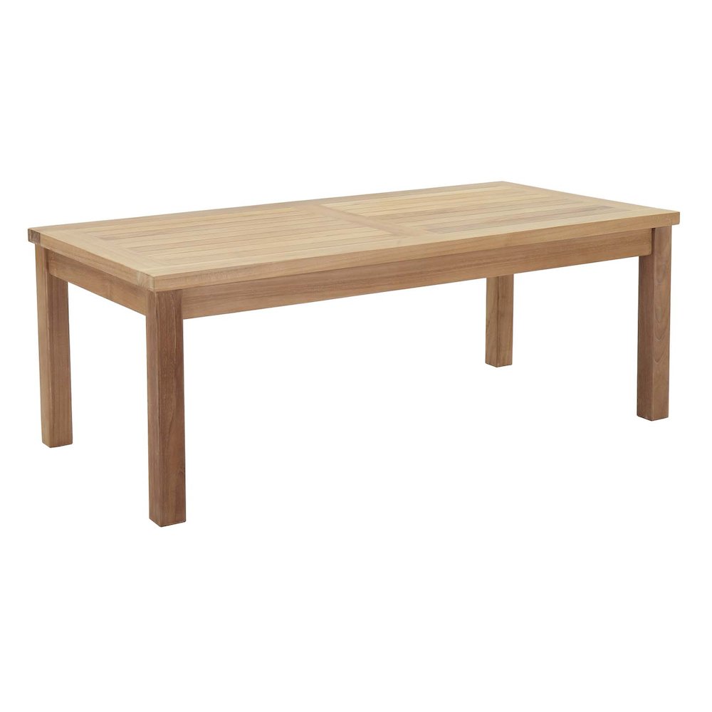 Marina Outdoor Patio Teak Rectangle Coffee Table. Picture 1