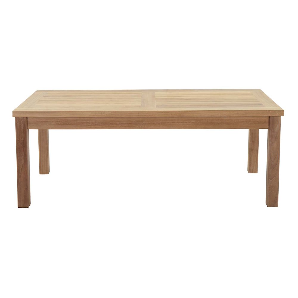 Marina Outdoor Patio Teak Rectangle Coffee Table. Picture 2
