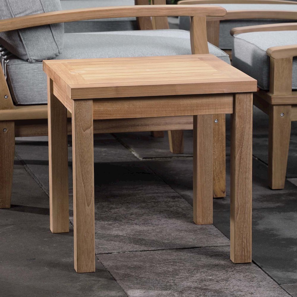 Marina Outdoor Patio Teak Side Table. Picture 6