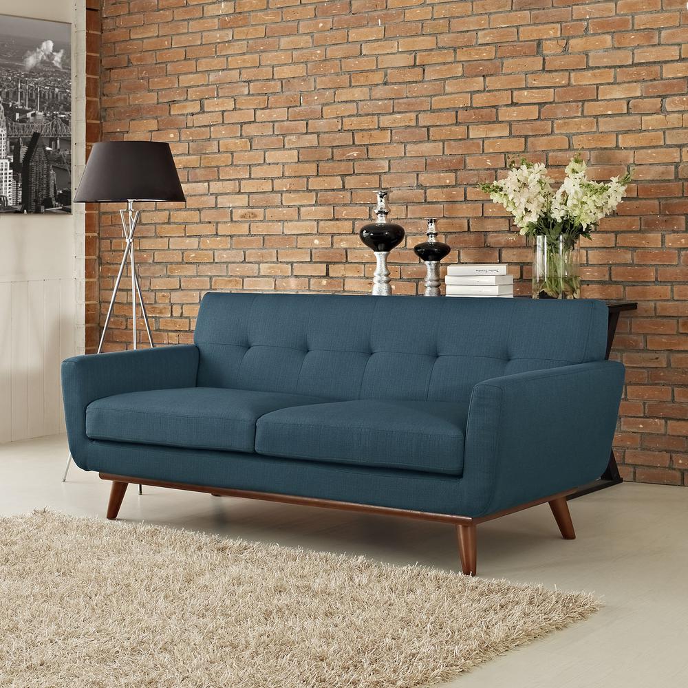Engage Upholstered Fabric Loveseat. Picture 4