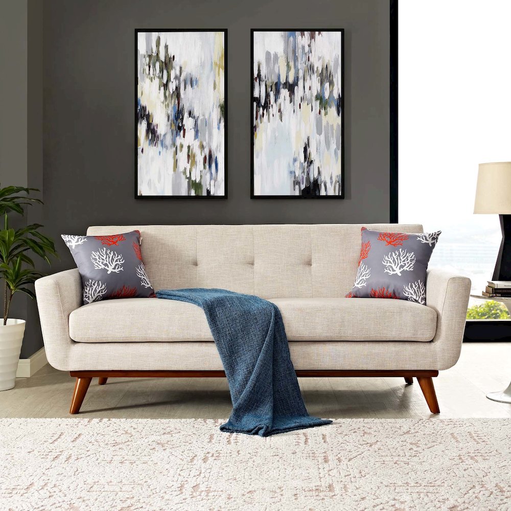 Engage Upholstered Fabric Loveseat. Picture 4