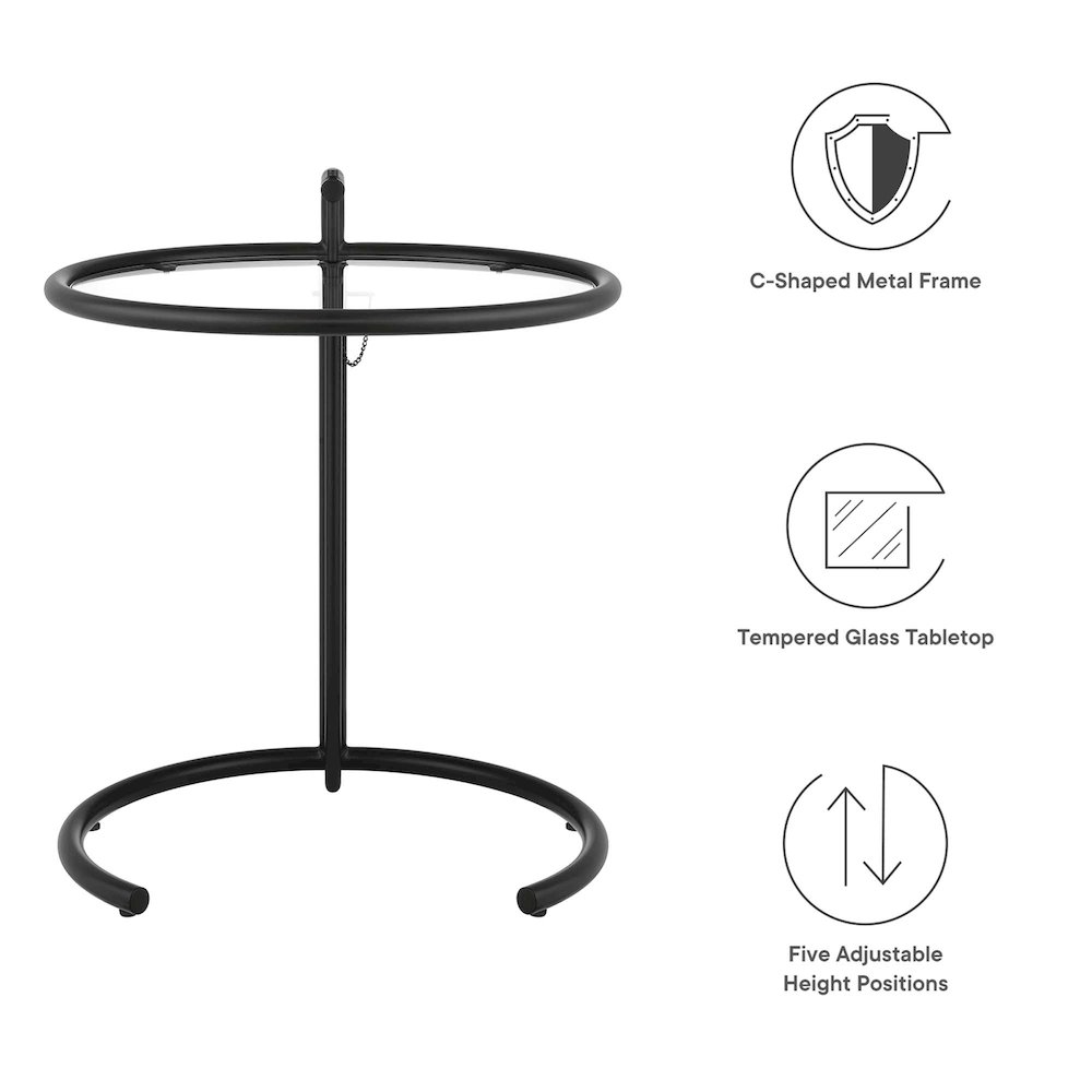Eileen Gray Metal Side Table. Picture 3