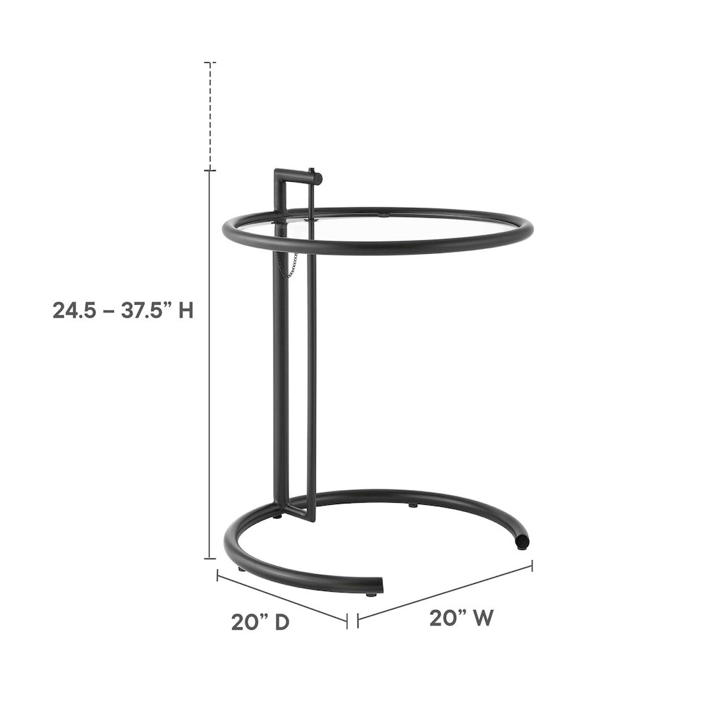 Eileen Gray Metal Side Table. Picture 2