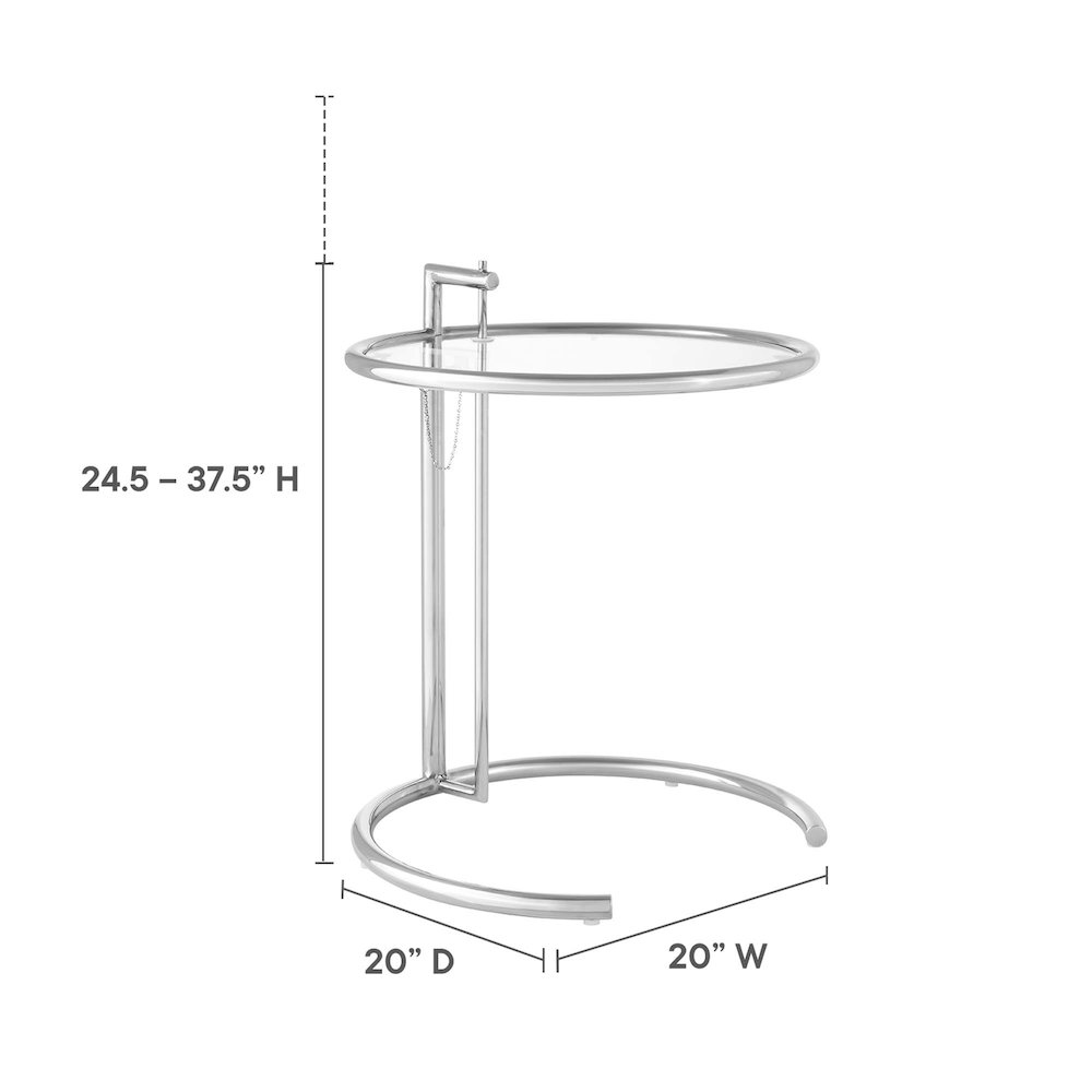 Eileen Gray Metal Side Table. Picture 2